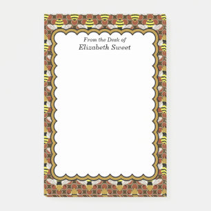 Post-it® Abeilles et motif de nid d'abeilles