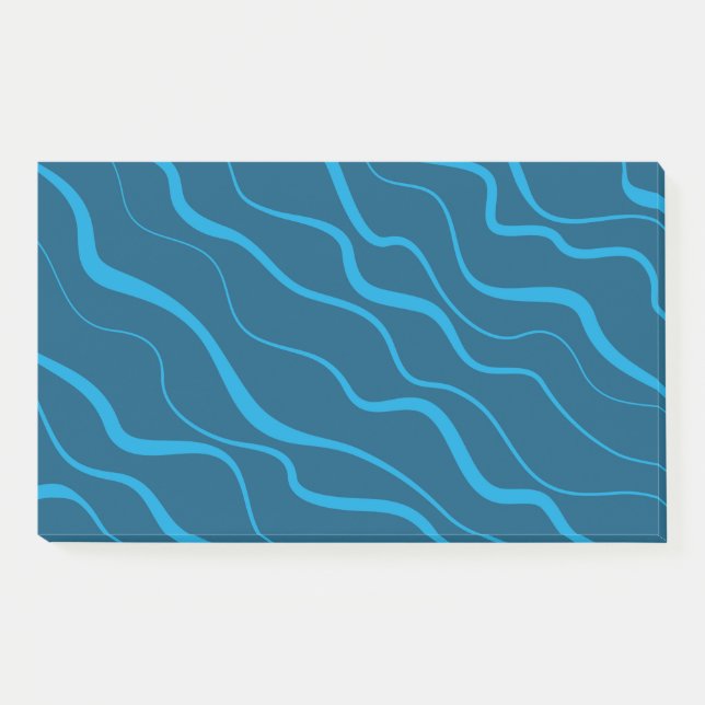 Post-it® Abstraction de vague bleue simple et moderne (Devant)