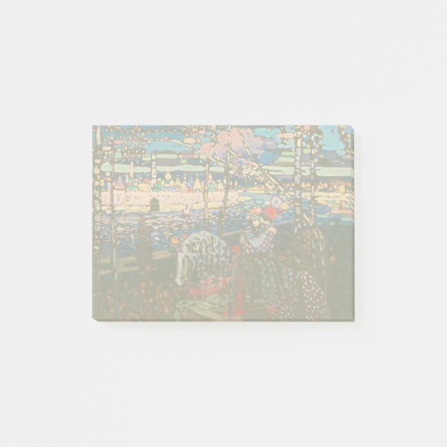 Post-it® Abstrait Kandinsky équitation Couple coloré (Devant)