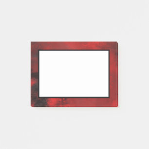 Post-it® Abstrait noir et rouge moderne - Sombre mystérieux