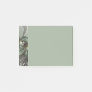 Post-it® Abstrait Olive Sage Vert Gris Art Fractal Fantasti