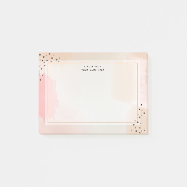 Post-it® Abstrait rose (Devant)