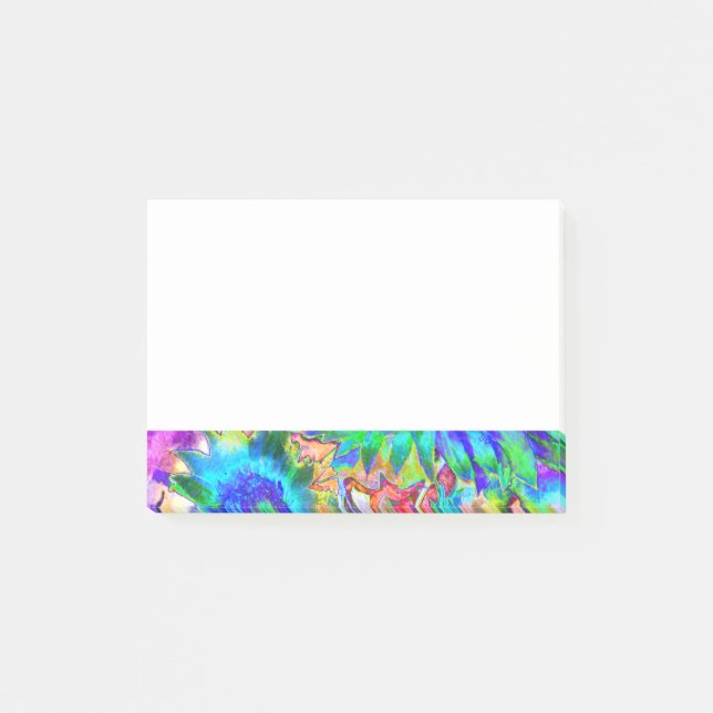 Post-it® Abstraits fleurs de soleil bleu aquarelles (Devant)