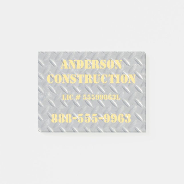 Post-it® Acier Diamant Plate Informations commerciales (Devant)