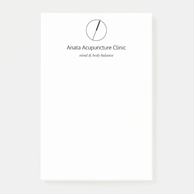 Post-it® Acupuncture Acupuncturiste Logo de l'aiguille (Devant)