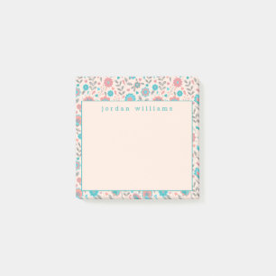 Post-it® Additionnez votre   nommé Teal et art populaire d