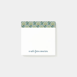 Post-it® Additionnez votre   nommé Teal et motif floral