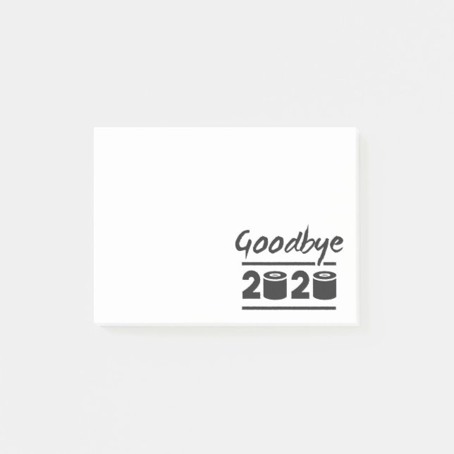 Post-it® Adieu papier toilette 2020 - c’est fini (Devant)