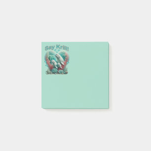 Post-it® Adorable "Say Krill" Baleine Portrait de famille