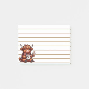 Post-it® Adorable Vache Highland Profitant De Boissons Conf