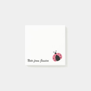 Post-it® Adorable whimsical mignon coccinelle personnalisée