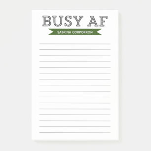 Post-it® AF occupée  Typographie moderne branchée  Vert