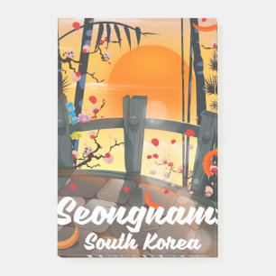 Post-it® Affiche de voyage à Seongnam en Corée du Sud
