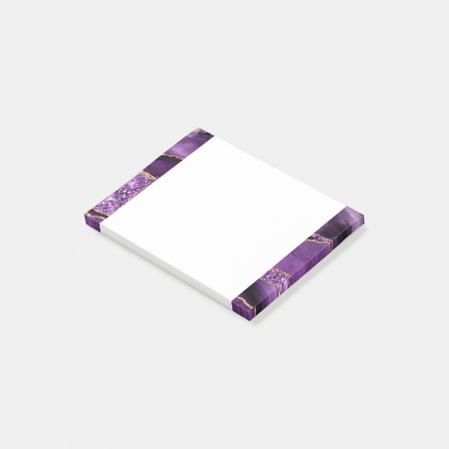 Post-it® Agate violet Parties scintillant or violet (Incliné)