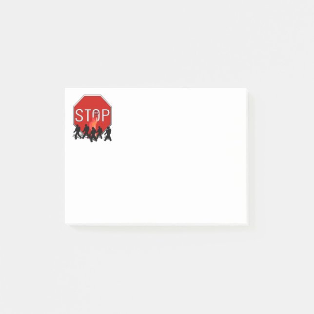 Post-it® Agent de la circulation scolaire avec enfants et p (Devant)