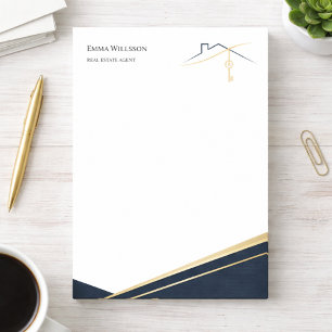 Post-it® Agent immobilier de luxe moderne Navy Gold