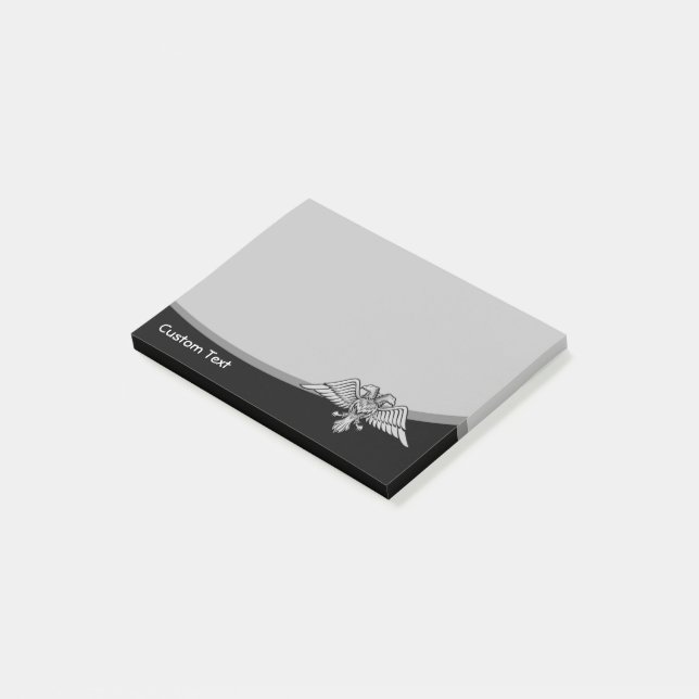 Post-it® Aigle gris à deux têtes (Incliné)