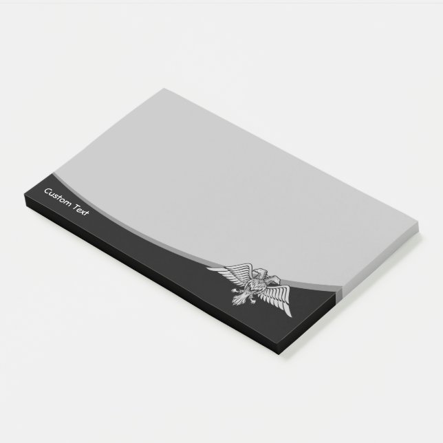 Post-it® Aigle gris à deux têtes (Incliné)
