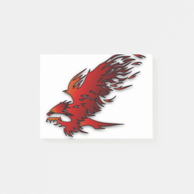 Post-it® Aigle Raptor Oiseau De Prey Attaquant Red Hawk (Devant)