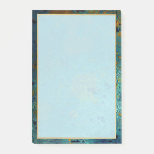 Post-it® Aigue-marine et or élégants