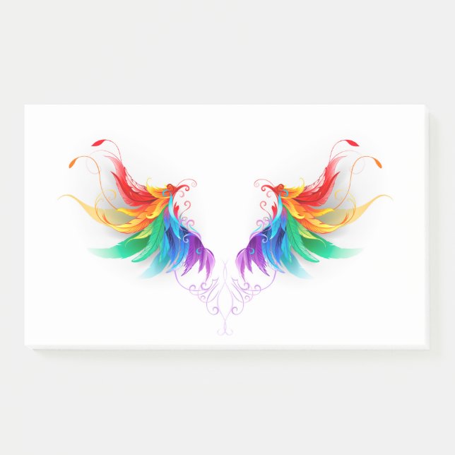 Post-it® Ailes fluffy arc-en-ciel (Devant)