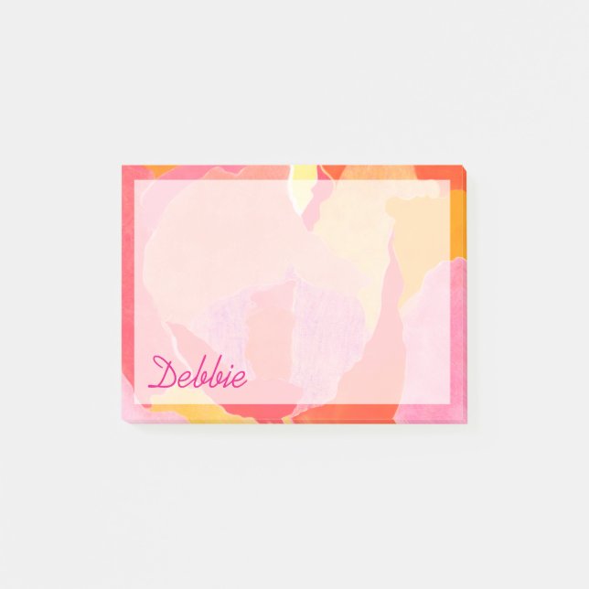 Post-it® Ajouter votre nom| Rose des choux IV (Devant)