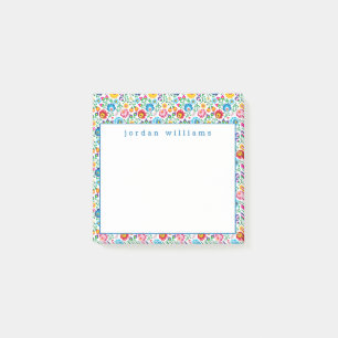 Post-it® Ajoutez votre motif de fleur nommé d'art populair