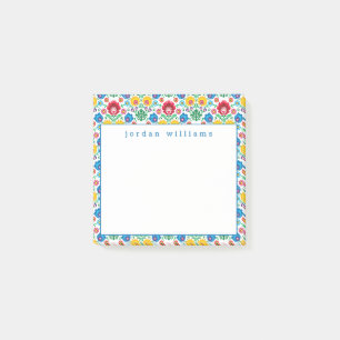 Post-it® Ajoutez votre motif floral nommé d'art populair