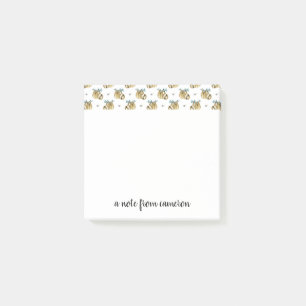 Post-it® Ajoutez votre motif nommé de paresse d'aquarelle