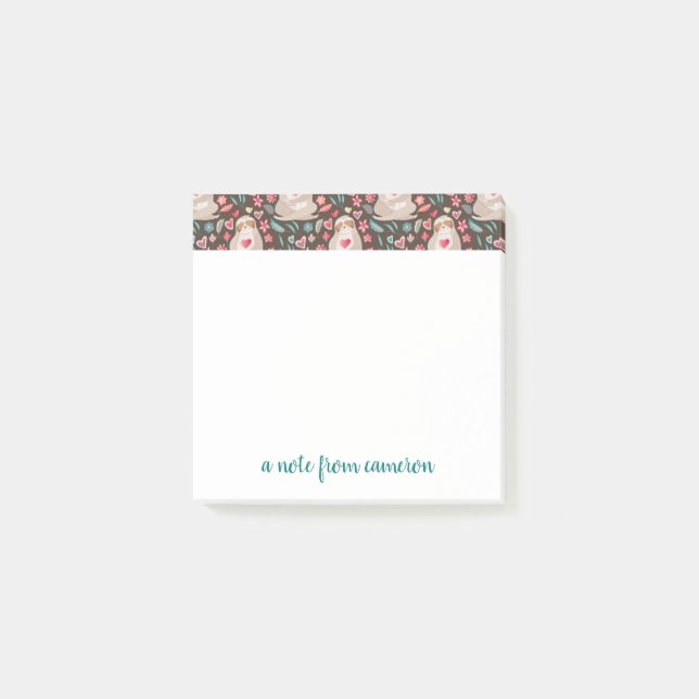 Post-it® Ajoutez votre motif nommé de paresse de | (Devant)