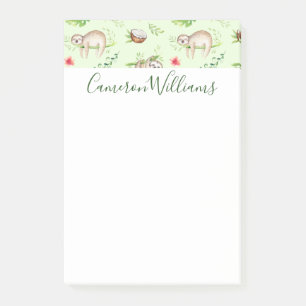 Post-it® Ajoutez votre motif   tropical nommé de paresse d