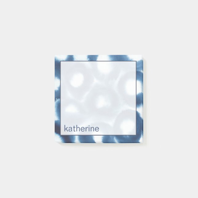 Post-it® Ajoutez votre nom | Cercles d'impression d'aquarel (Devant)