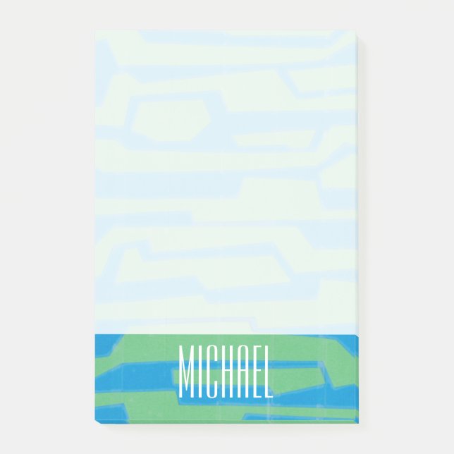 Post-it® Ajoutez votre nom | Circuit moderne V (Devant)