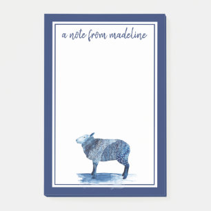 Post-it® Ajoutez votre nom   Cobalt Blue Farm Animaux - Mou