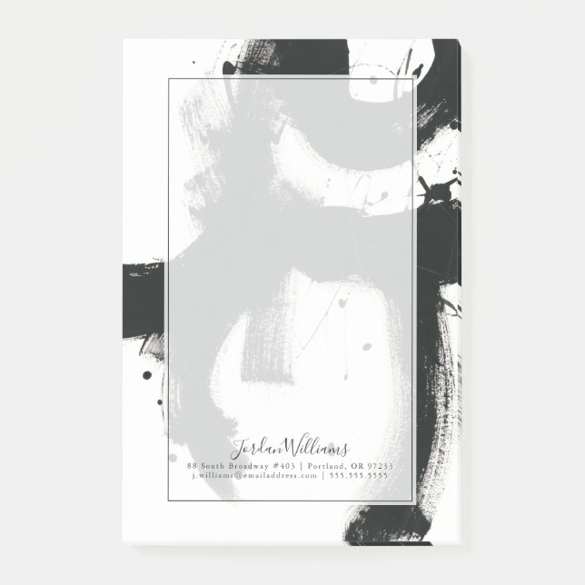 Post-it® Ajoutez votre nom | Gesture Onyx - Trucs de peintu (Devant)