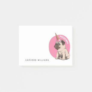 Post-it® Ajoutez votre nom   Pugicorn