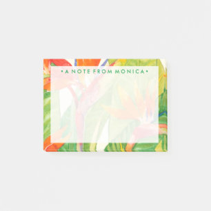 Post-it® Ajoutez votre oiseau   tropical nommé des fleurs  