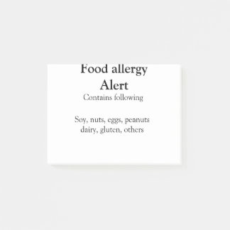 Post-it® Alerte d'allergie alimentaire ajouter le nom texte