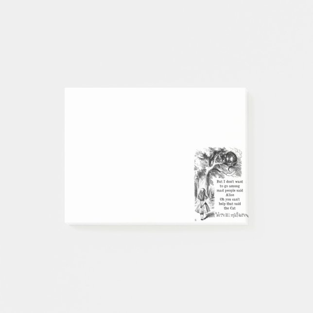 Post-it® Alice au pays des merveilles ; Chat de Cheshire (Devant)
