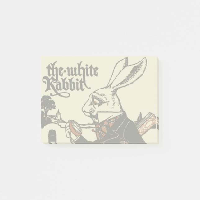 Post-it® Alice White Rabbit Classic Wonderland (Devant)
