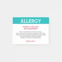 Alimentation Allergy Alert Restaurant Personnalisé