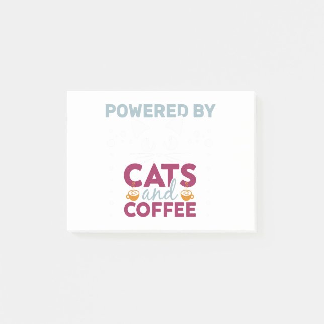 Post-it® Alimenté Par Les Chats Et Café (Devant)