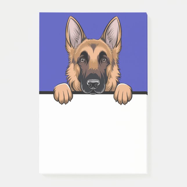 Post-it® Allemand Shepherd Cute GSD Chiffres Amoureux de le (Devant)