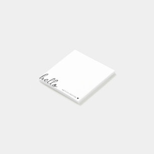 Post-it® Allo minimal Coeur moderne propre blanc simple