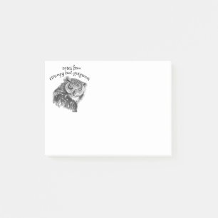 Post-it® Amateurs minimalistes d'aquarelle Grump Imprimer l