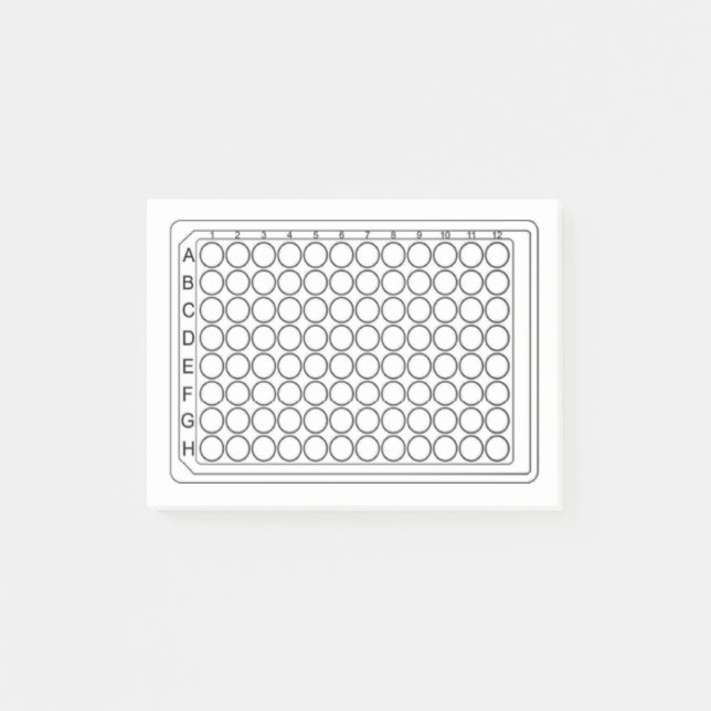 Post-it® Aménagement de la plaque de 96 puits (Devant)