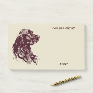 Post-it® American Water Spaniel Abstrait Art Chien Nom
