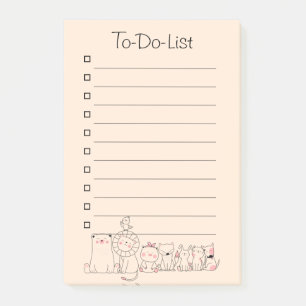 Post-it® Amis animaux pour faire la liste