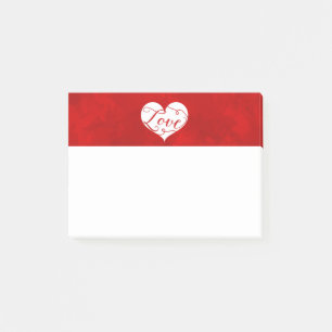 Post-it® Amour Aquarelle Rouge Coeur Flamme Saint-Valentin