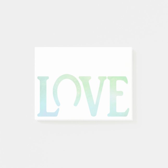 Post-it® Amour de sabot vert (Devant)